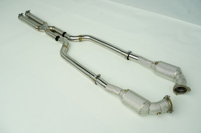Maserati Quattroporte SS304 Heated Downpipes + X-Pipe Combo