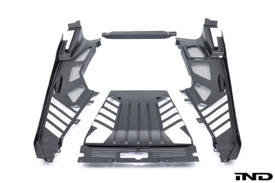 Eventuri Lamborghini Huracan Black Carbon Engine Cover Set — view 1 — YPG Motorsport