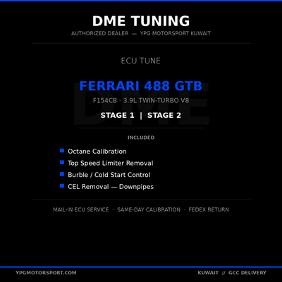 Ferrari 488 GTB ECU Tune DME Tuning