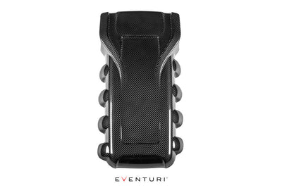 Eventuri Audi B8 RS4/RS5 Black Carbon Engine Cover — view 1 — YPG Motorsport