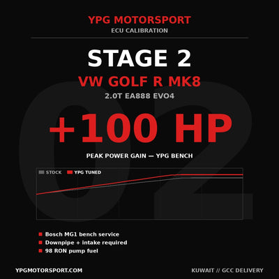 VW Golf R MK8 Stage 2 ECU Tune 2.0T EA888 evo4 YPG Motorsport
