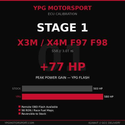 BMW X3M X4M F97 F98 Stage 1 ECU Tune — YPG Motorsport