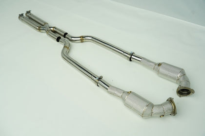 Maserati Quattroporte SS304 Heated Downpipes + X-Pipe Combo — YPG Motorsport