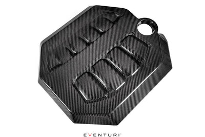 Eventuri VW Golf MK8 GTI/R Black Carbon Engine Cover — view 1 — YPG Motorsport
