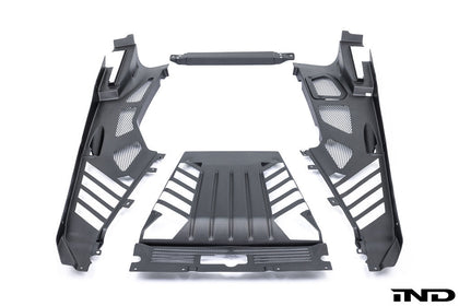 Eventuri Lamborghini Huracan Black Carbon Engine Cover Set — view 1 — YPG Motorsport