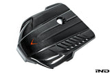 Eventuri A90 Supra Carbon Engine Cover - Angle View