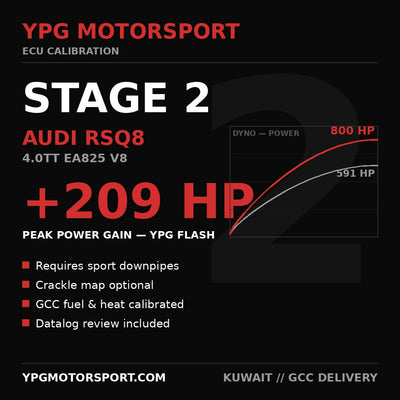 Audi RSQ8 Stage 2 ECU Tune +209 HP — YPG Motorsport