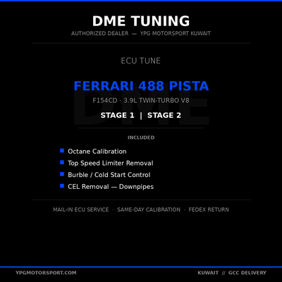 Ferrari 488 Pista ECU Tune DME Tuning