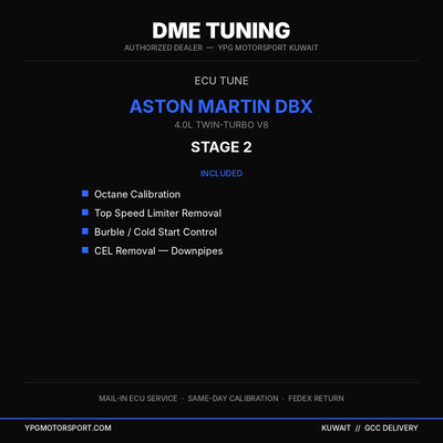 DME Tuning Aston Martin DBX V8 Stage 2 ECU Tune