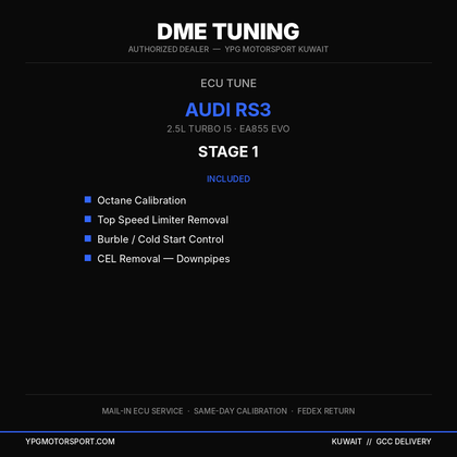 DME Tuning Audi RS3 8V Stage 1 ECU Tune