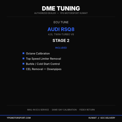 DME Tuning Audi RSQ8 Stage 2 ECU Tune