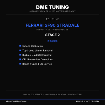 DME Tuning Ferrari SF90 Stradale Stage 2 ECU Tune