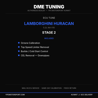 DME Tuning Lamborghini Huracan Stage 2 ECU Tune