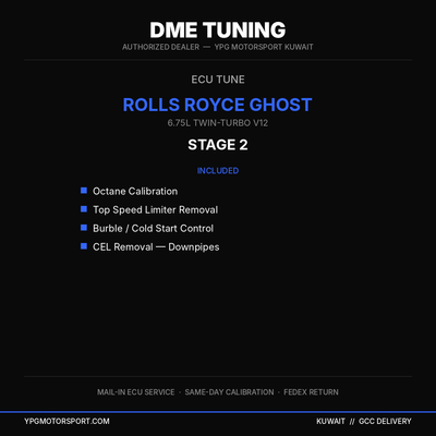 DME Tuning Rolls Royce Ghost Stage 2 ECU Tune