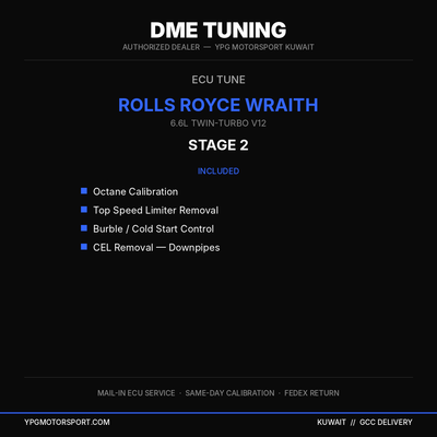 DME Tuning Rolls Royce Wraith Stage 2 ECU Tune
