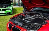 Eventuri E9X M3 Carbon Duct Set Installed on Red E92
