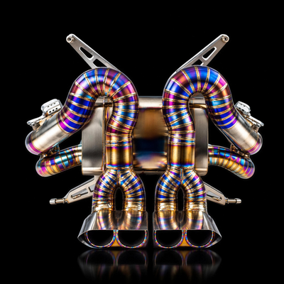 Lamborghini Aventador LP700 LP720 LP750 SV titanium exhaust system heat-colored rainbow finish