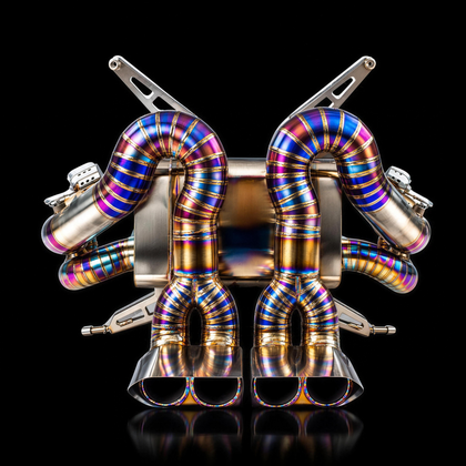 Lamborghini Aventador LP700 LP720 LP750 SV titanium exhaust system heat-colored rainbow finish