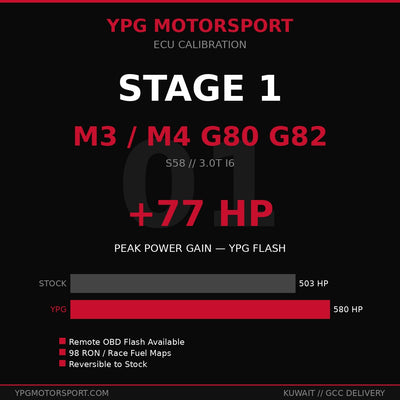 BMW M3 M4 G80 G82 Stage 1 ECU Tune — YPG Motorsport