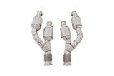 Lamborghini Revuelto Downpipes Pair — Front View SS304 Construction
