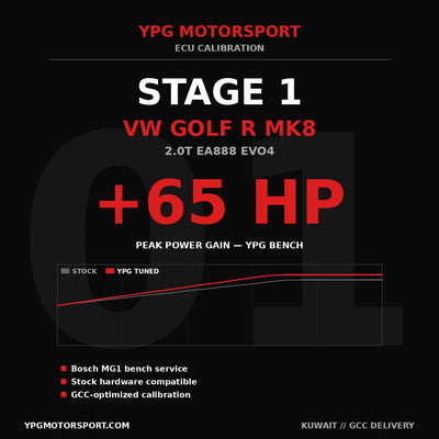 VW Golf R MK8 Stage 1 ECU Tune 2.0T EA888 evo4 YPG Motorsport