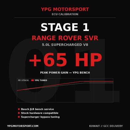 Range Rover SVR Stage 1 ECU Tune 5.0L SC V8 YPG Motorsport