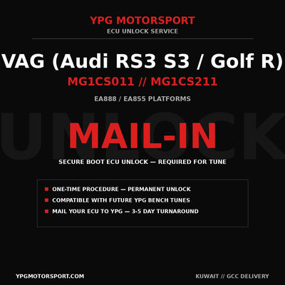 VAG Bosch MG1CS011 MG1CS211 ECU Unlock Audi RS3 S3 VW Golf R YPG Motorsport