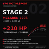 McLaren 720S Stage 2 ECU Tune +210 HP — YPG Motorsport