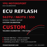 BMW S63TU N63TU S55 ECU Reflash stock turbos custom calibration — YPG Motorsport